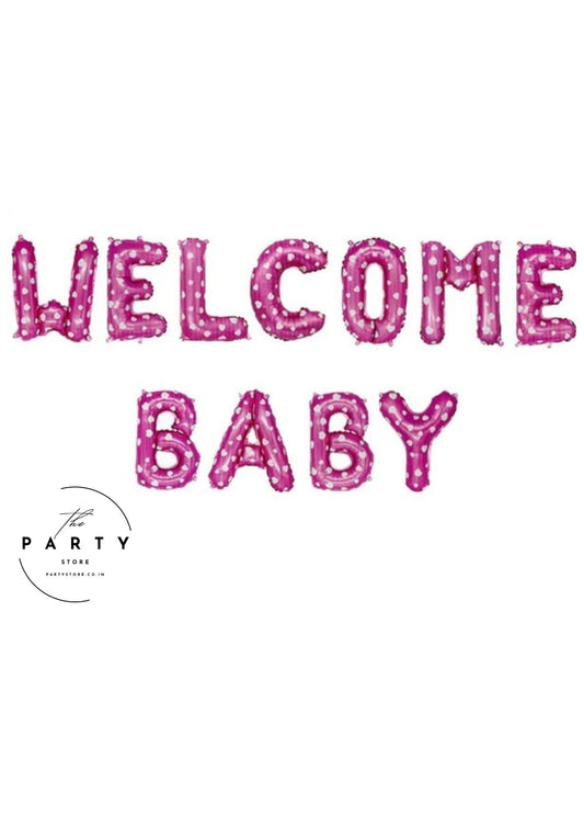 Welcome Baby Theme Foil Balloon Banner (Pack of 11Pcs)