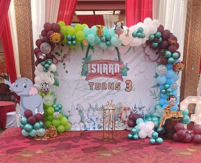 Jungle Theme backdrop for kids Theme party - The Party Store