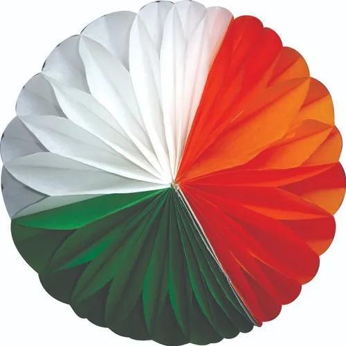 Tricolor Indian Flag Honeycomb Ball for Decor - The Party Store