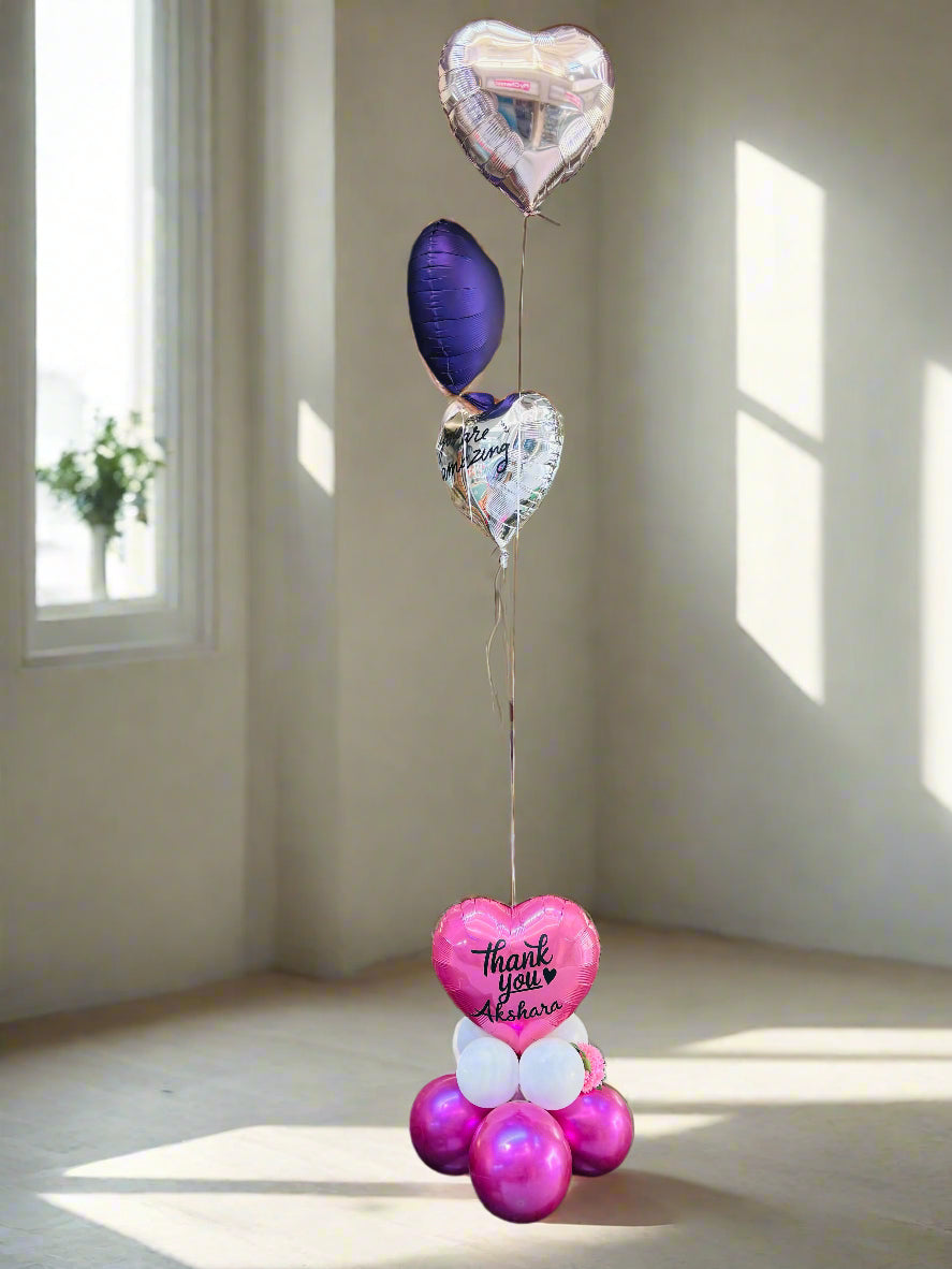Thank you appreciation balloon bouquet