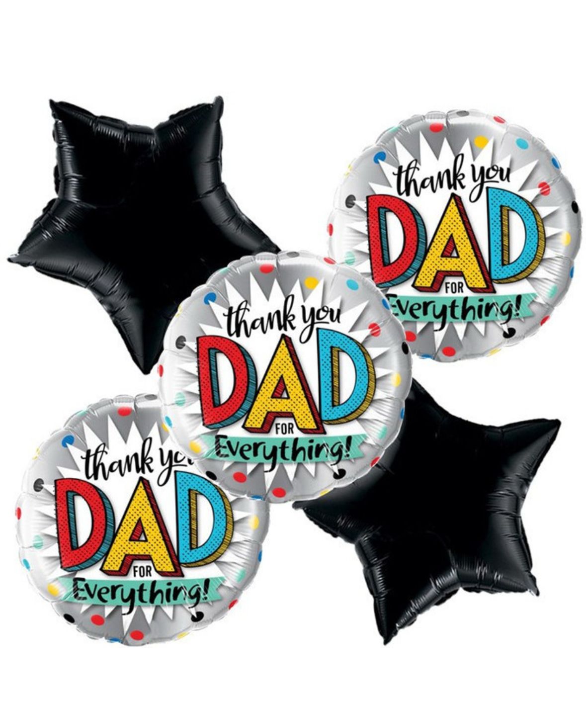 Thank You Dad Foil Balloons – Set of 5 | Father&