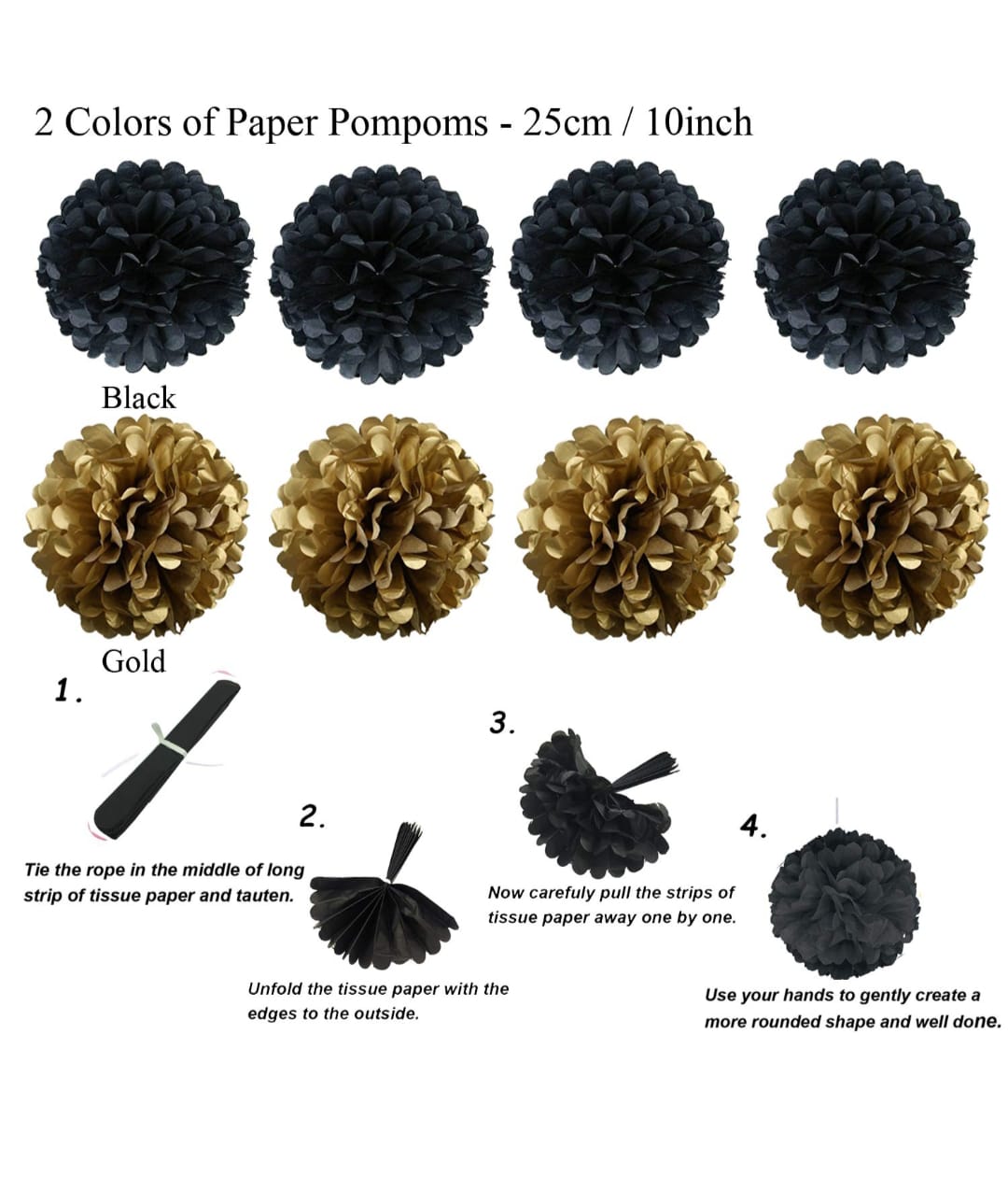 Paper Fans for Decoration Kit Set Of 23