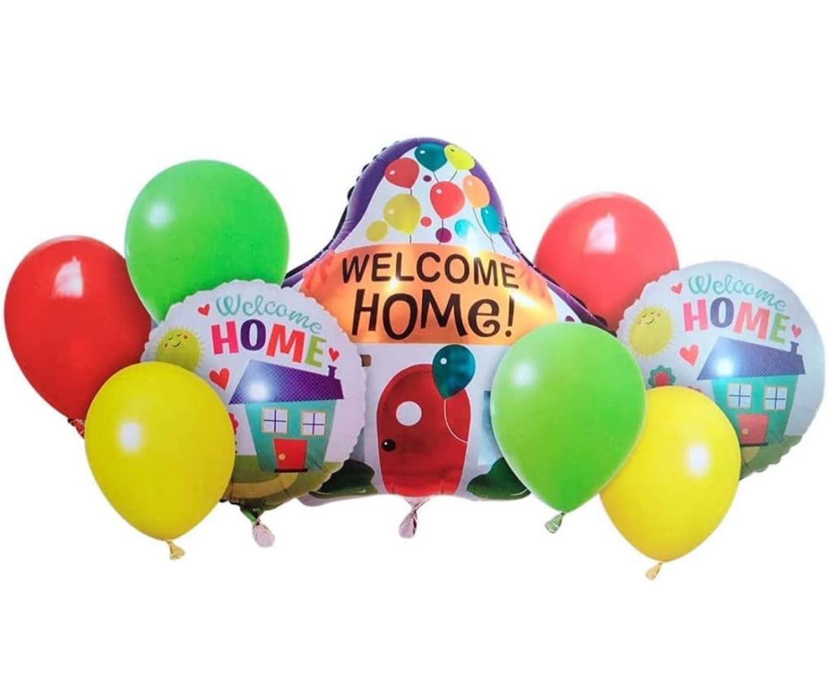 Welcome Home Theme Balloons Set of 9 Pcs