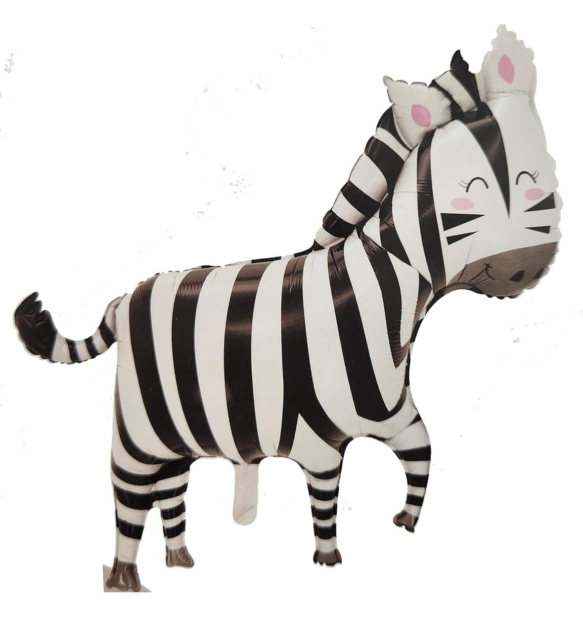 Zebra Foil Mylar Balloons for Kids' Boys Animals Theme Birthday Party Single Foil