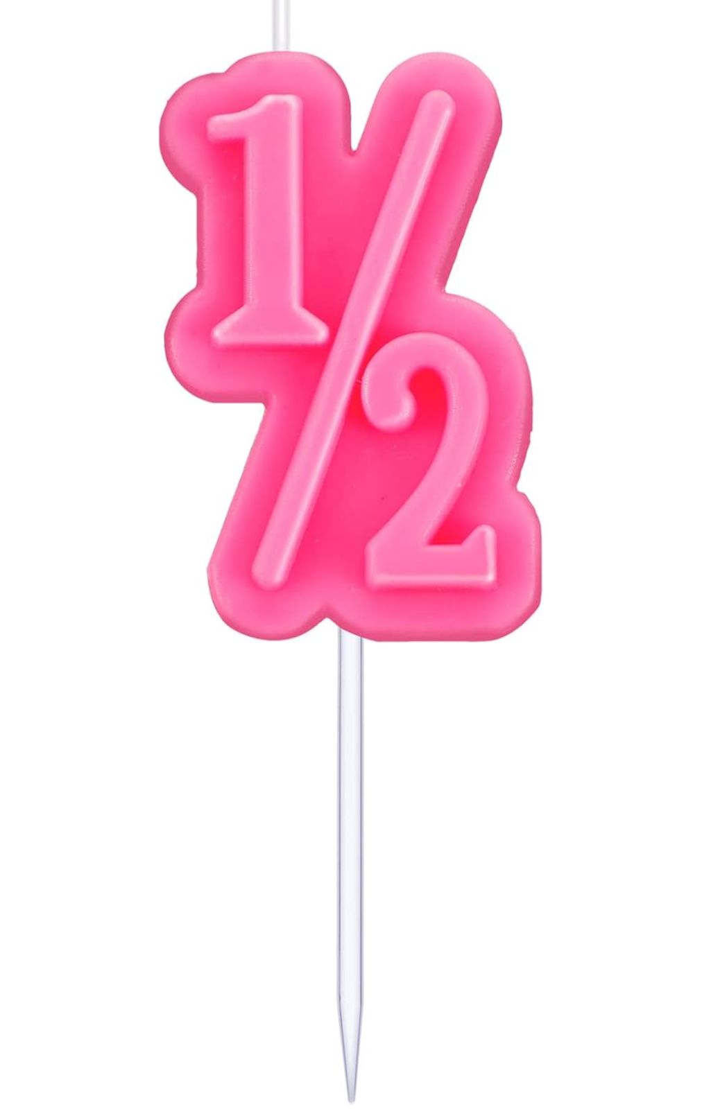 Half Birthday Candle Half 1/2 Year Old Cake Topper for Baby&