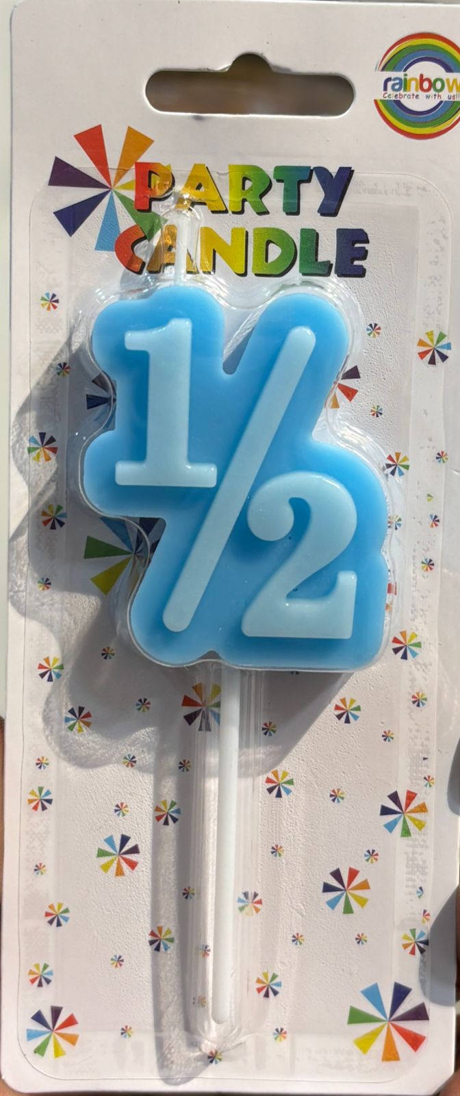 Half Birthday Candle Half 1/2 Year Old Cake Topper for Baby&
