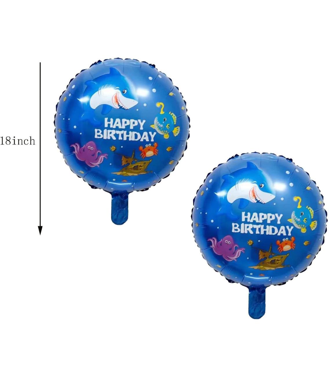 Shark Foil Balloons Under The Sea Party Decorations for Ocean Shark Theme Party Decoration Mylar Foil Shark Balloon