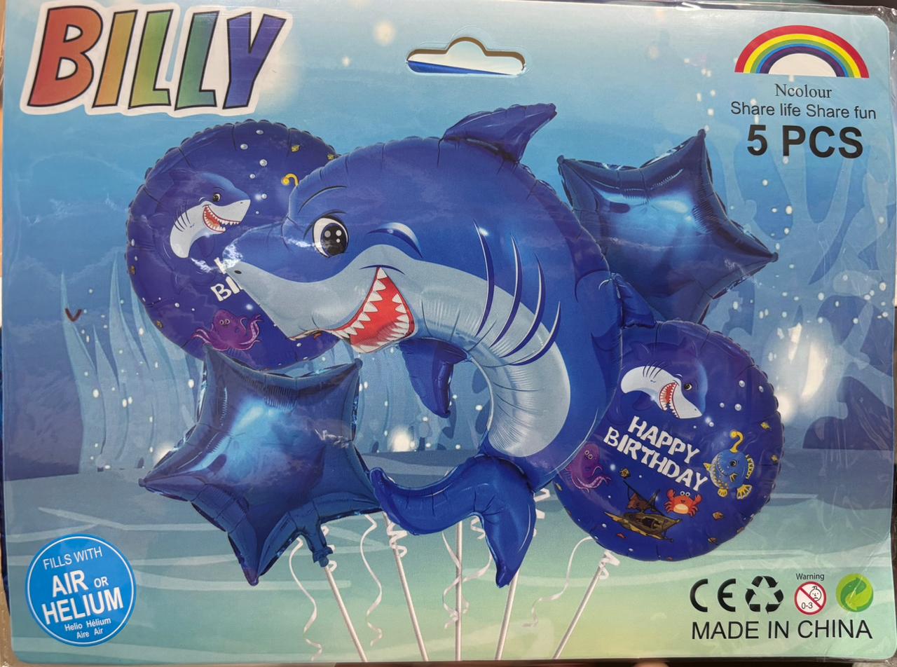 Shark Foil Balloons Under The Sea Party Decorations for Ocean Shark Theme Party Decoration Mylar Foil Shark Balloon