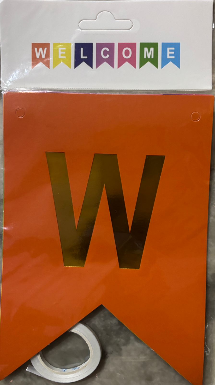 Welcome paper banner multicolors