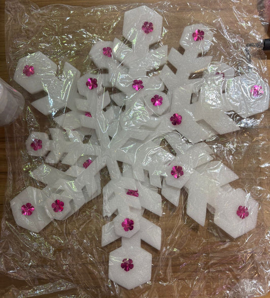 Christmas Decor Snowflakes Christmas Tree Decoration Items (Pack of 3)