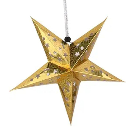 Star Paper Merry Christmas Lantern Lights for Decoration| Christmas Lantern| Aakash Kandil for Diwali| Hanging Lantern for Home Decoration Balcony| Christmas Decor Items