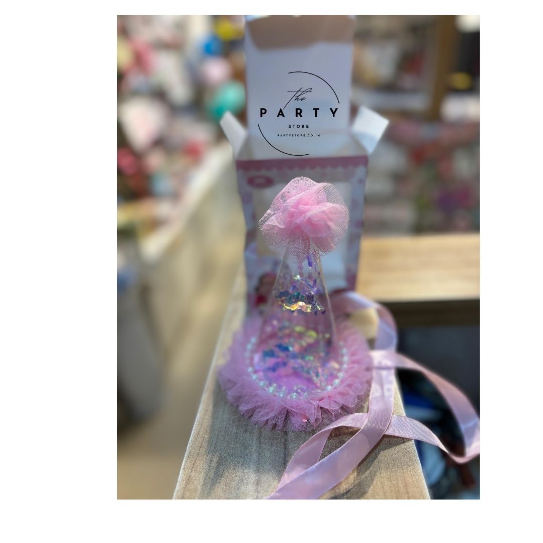 Cute Birthday Transparent Party Caps with Confetti for Kids Birthday Hat for Boy