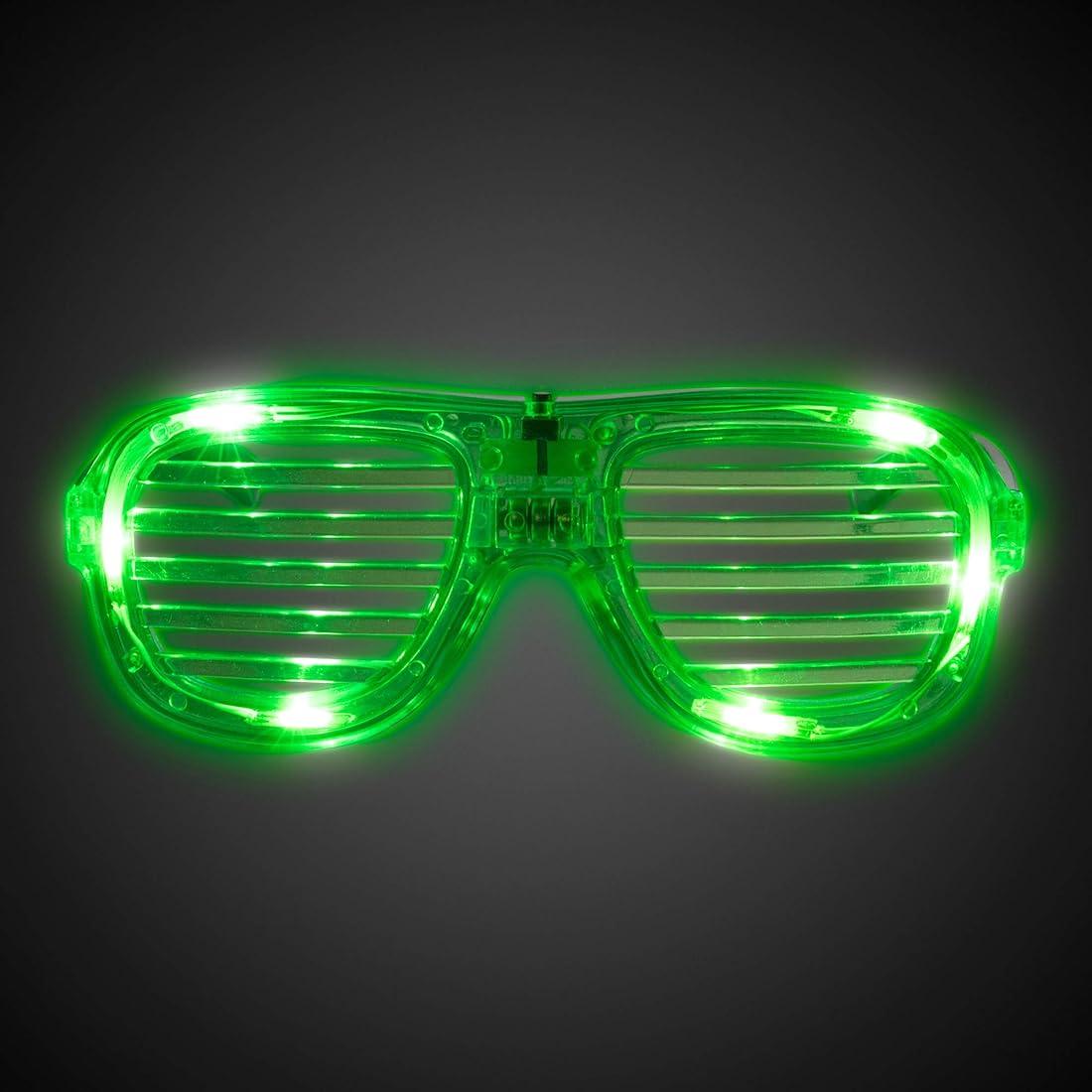 Light Up Slotted Rock Star Transparent Goggles Multicolor - The Party Store