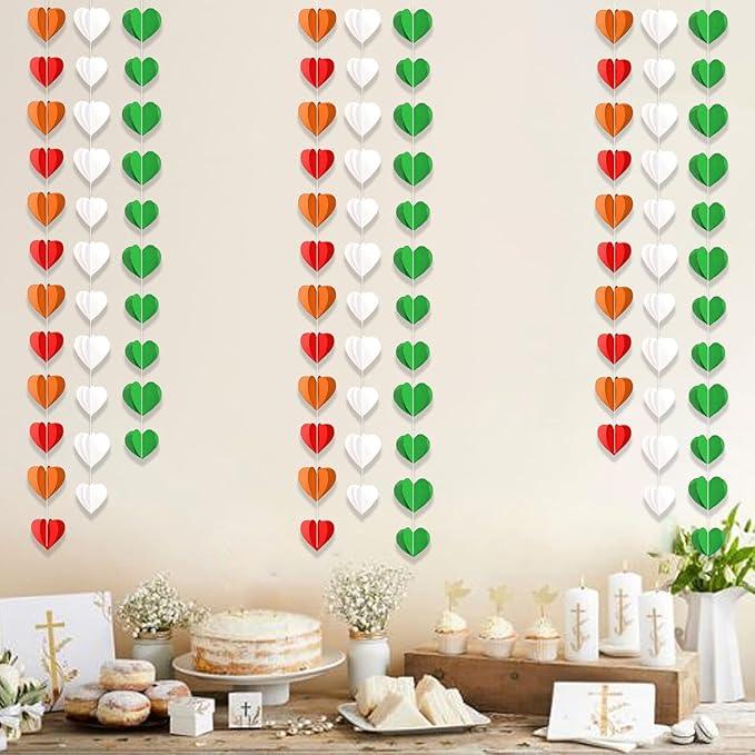 Tricolor Hanging Frills Garland for Independence Day | Republic Day Decoration - The Party Store