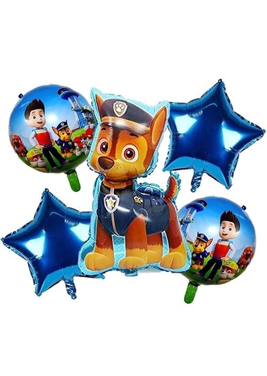 Paw Patrol Theme Birthday Decorations Balloon Pack Of 5 - The Party Store