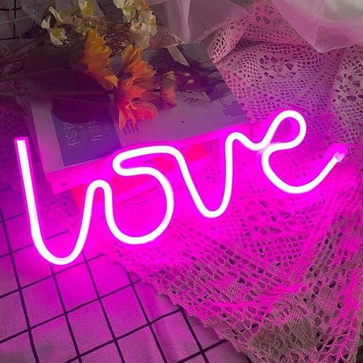 Love LED Light Sign Wall Hanging Light Tabletop Love Light - The Party Store