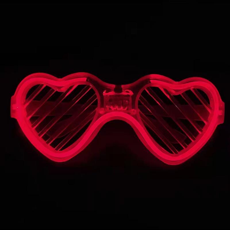 Heart Shaped Light up Glasses Favor Glow Unisex Glowing for Boys & Girls - The Party Store