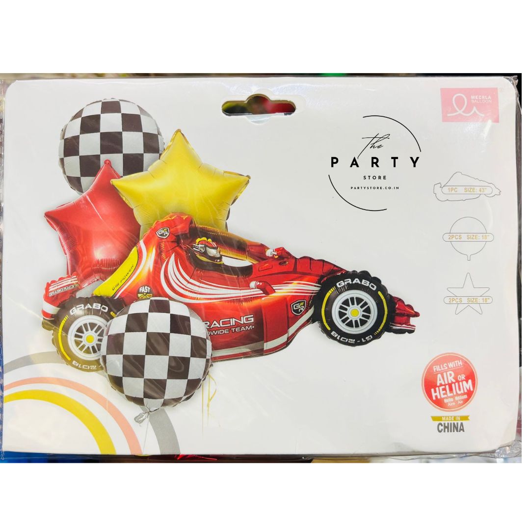 Racing Car Helium Inflatable foil balloon set