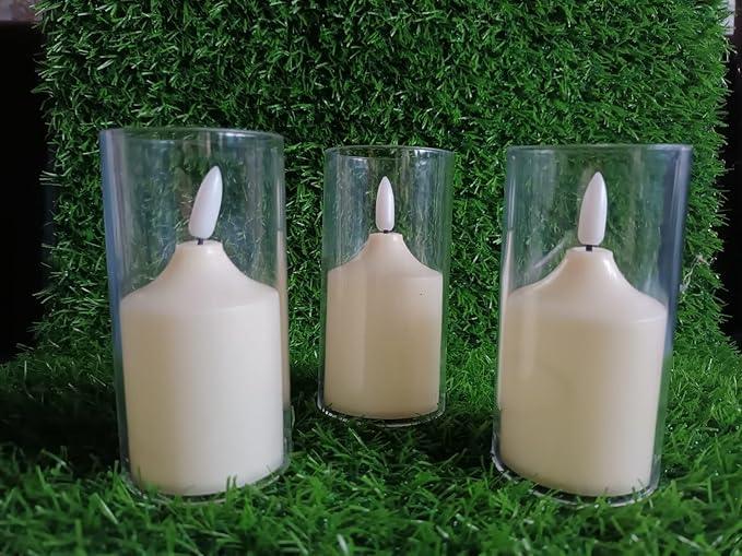 Acrylic Glass LED Tealight Candles - The Party Store