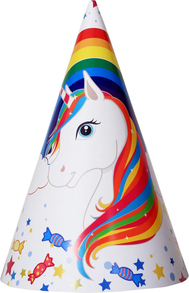 Unicorn theme Birthday Caps -Cone Caps