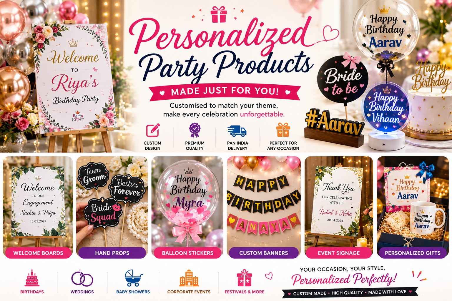 Personalized Party Products