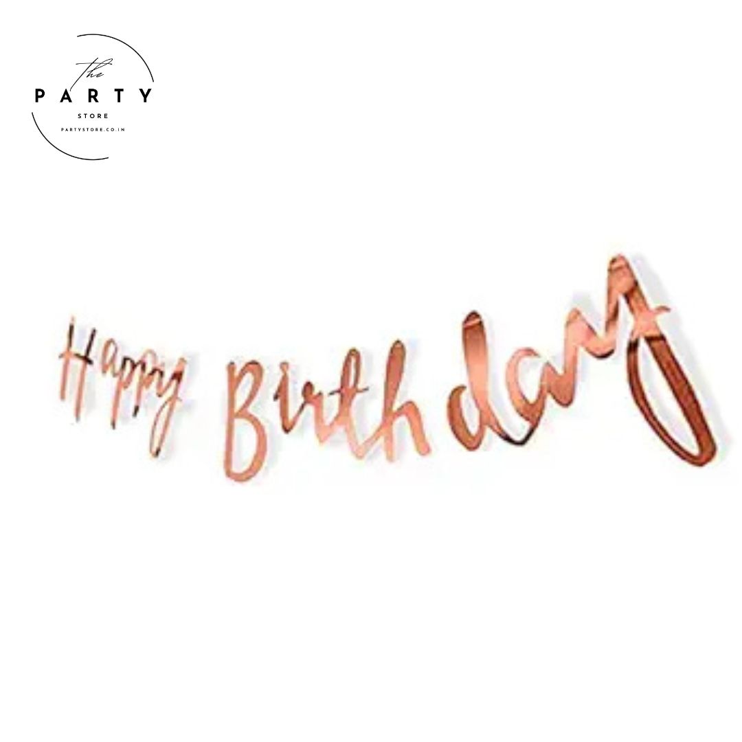 Happy Birthday Banner Bunting Set Cursive