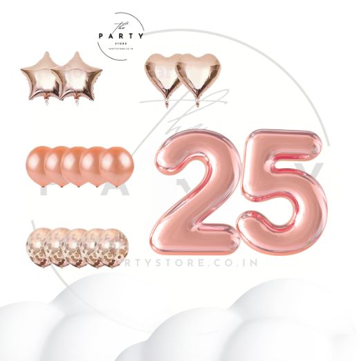 25th Birthday Milestone Birthday Balloons
