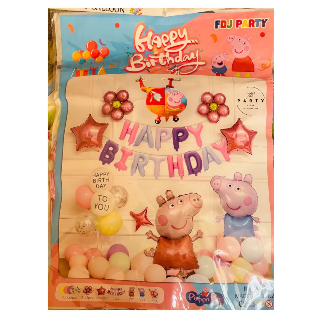 Peppa pig theme decoration kit for kids Birthday Party