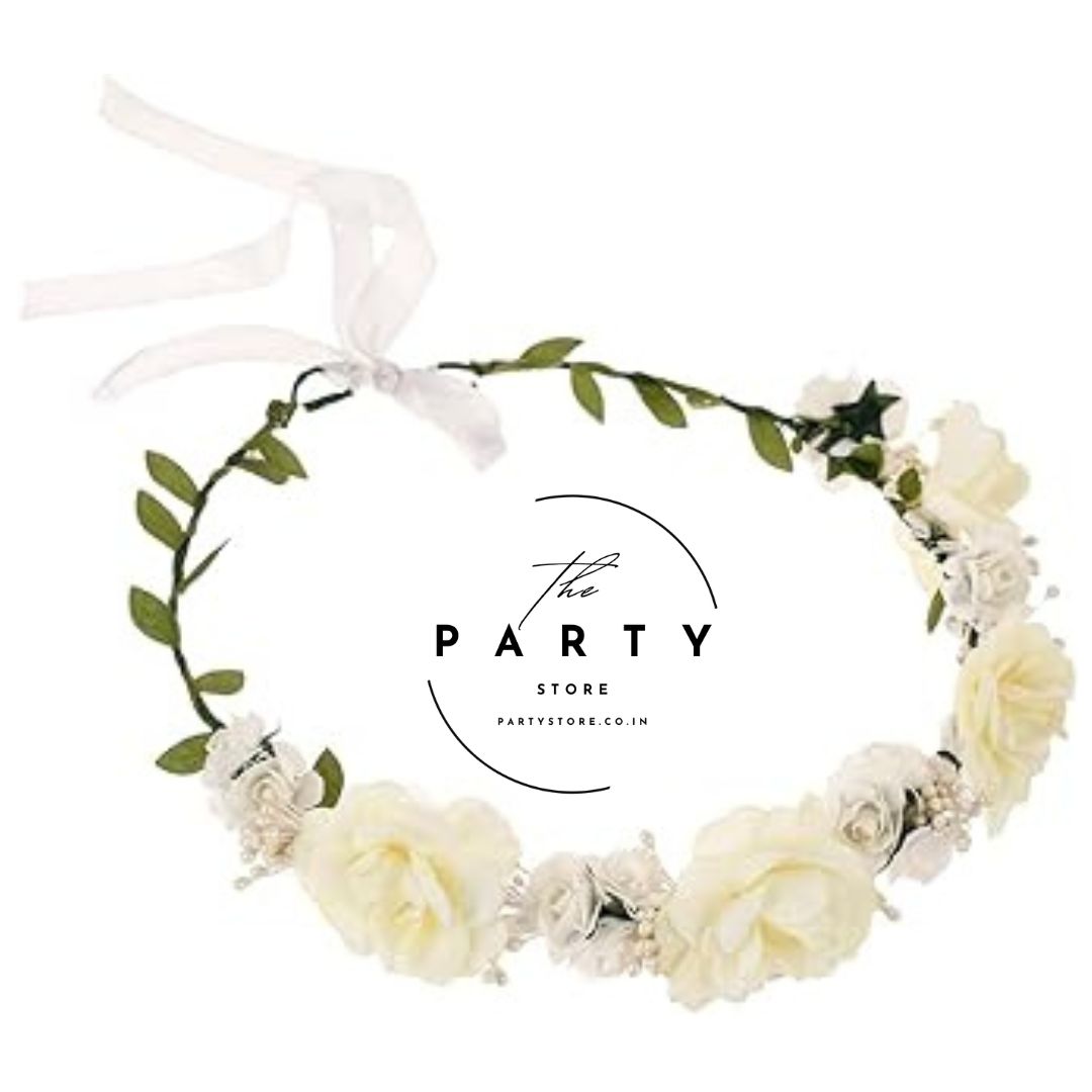 Elegant Floral Crown Headband for Birthdays, Photoshoots, and Special Occasions | Adjustable Hair Accessory