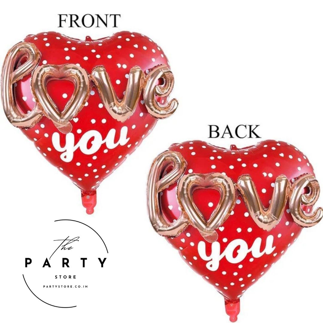 3D Love You Heart Foil Balloon for Valentine&