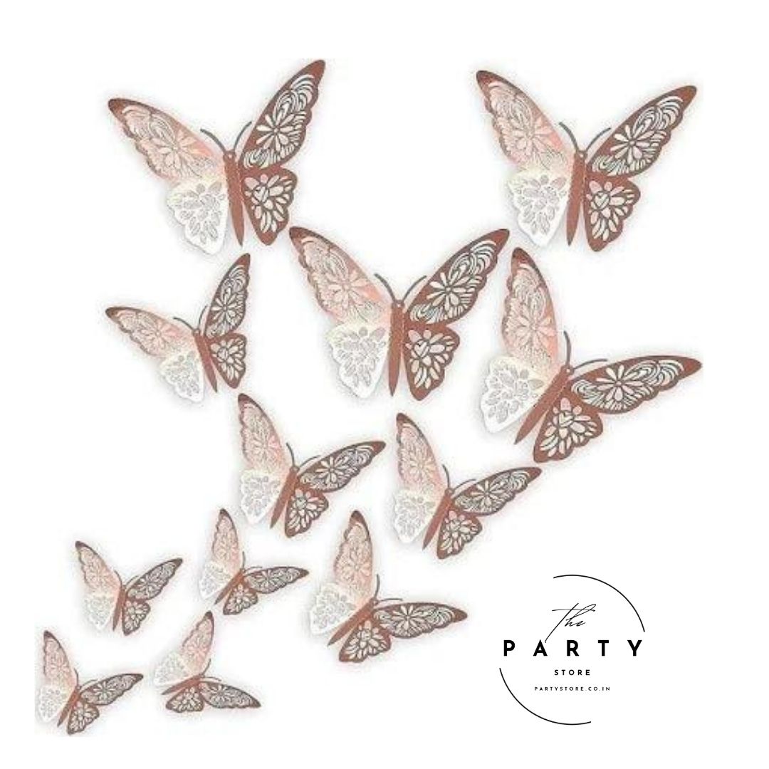 3D Butterfly Wall Stickers Butterfly Wall Decals for Home Decor (Pack of 12Pcs)