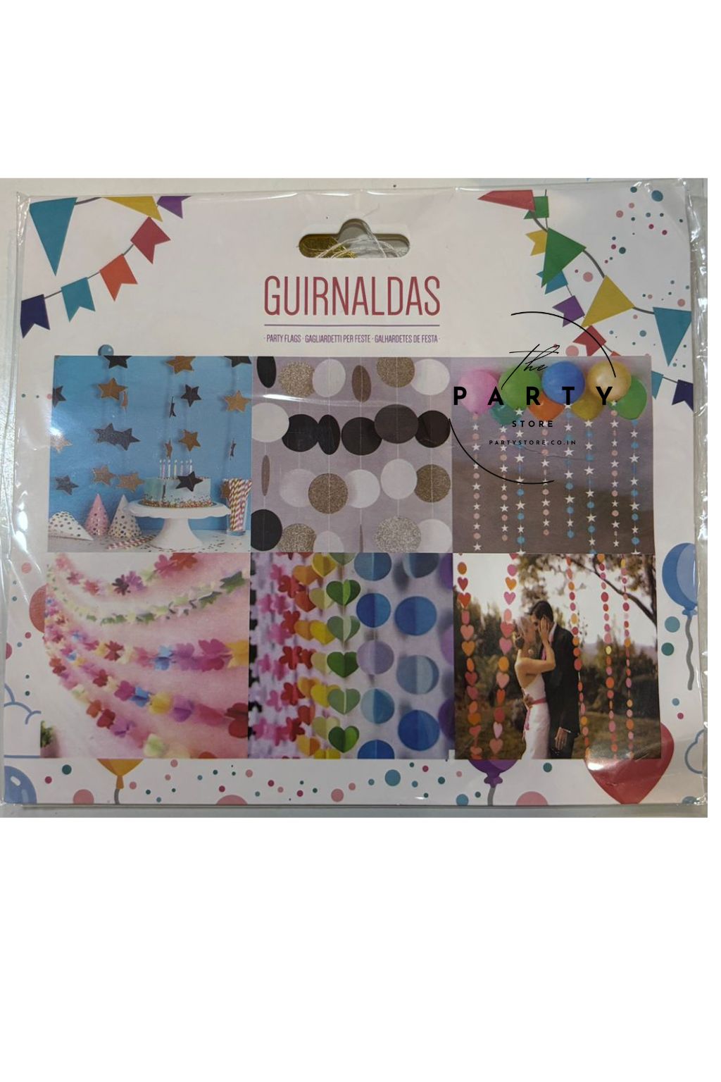 Glitter Paper Star Multicolours 4 Pcs Hanging