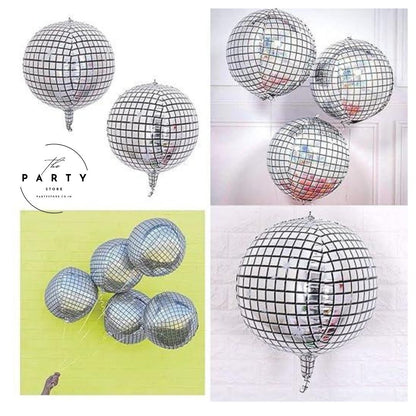 4D Sphere Disco Foil Balloons for Disco Party Decorations | Disco Ball Decor, Bachelorette Party Decorations