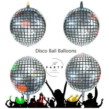 4D Sphere Disco Foil Balloons for Disco Party Decorations | Disco Ball Decor, Bachelorette Party Decorations