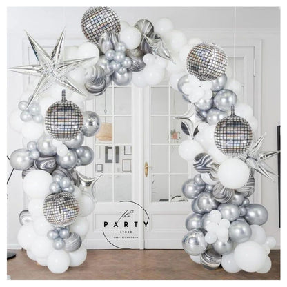 4D Sphere Disco Foil Balloons for Disco Party Decorations | Disco Ball Decor, Bachelorette Party Decorations