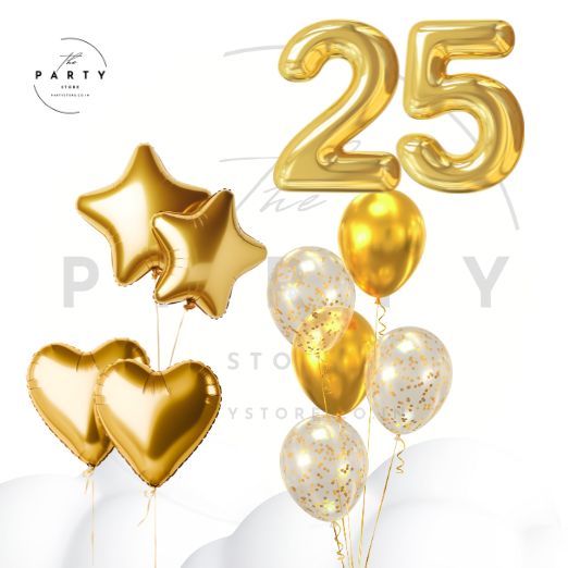25th Birthday Milestone Birthday Balloons