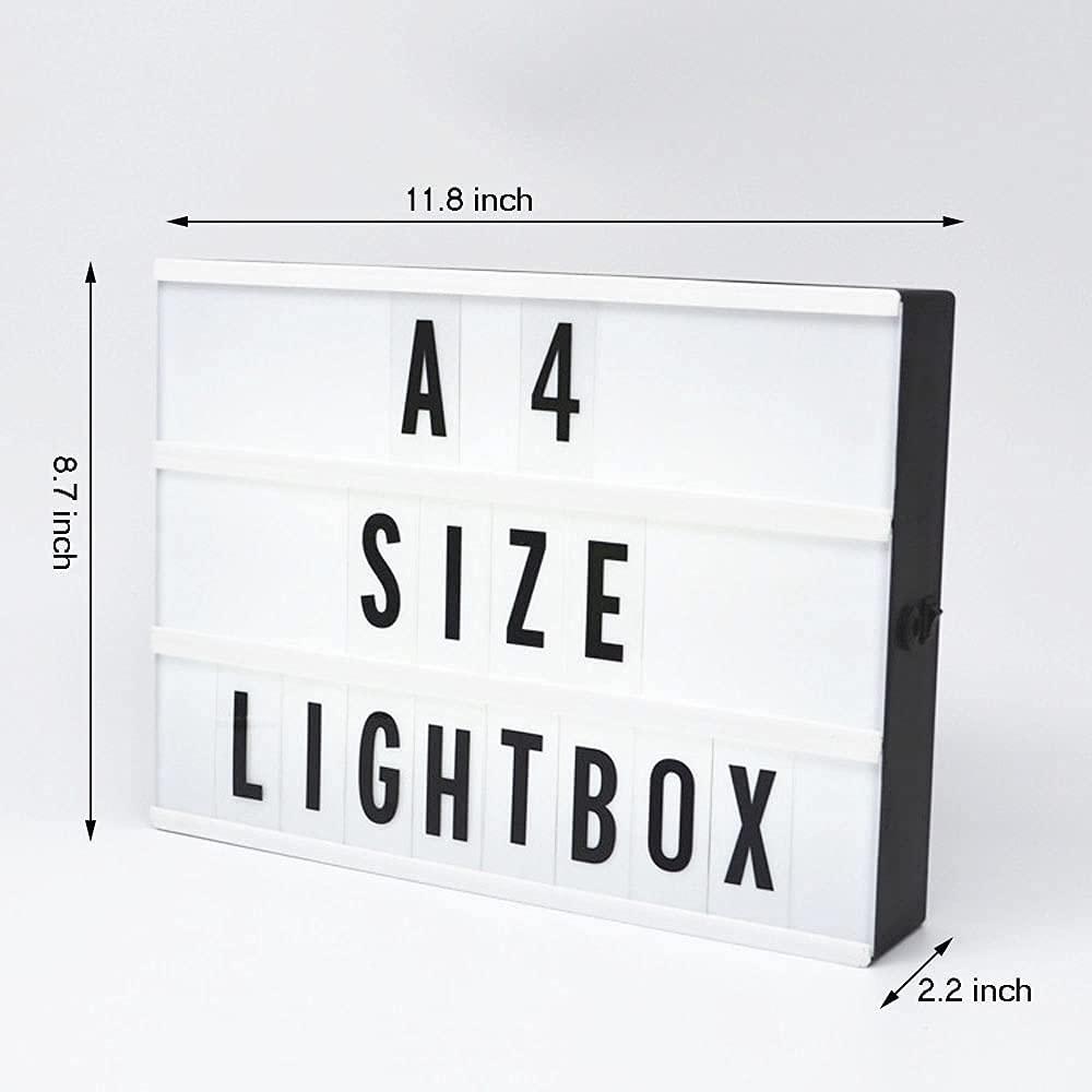 Cinema A4 Size Light Box with Letters, Symbols, Numbers USB Or Battery Powered - The Party Store