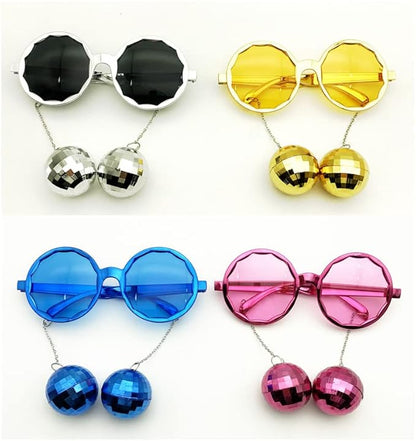 Hanging Disco Ball  Party Glasses Eyewear Costume Stag Night