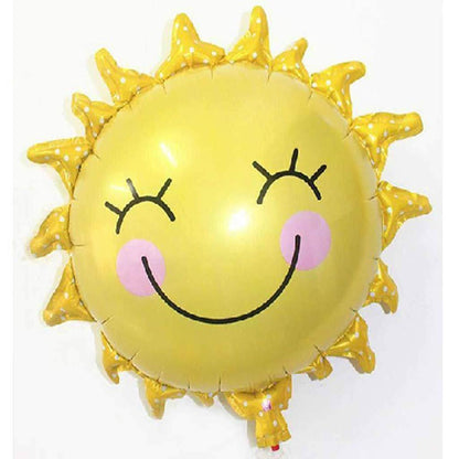 Happy Smile Face Sun Foil Balloons Tropical Hawaiian Beach Party (Pack of 1) - The Party Store