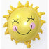 Happy Smile Face Sun Foil Balloons Tropical Hawaiian Beach Party (Pack of 1) - The Party Store