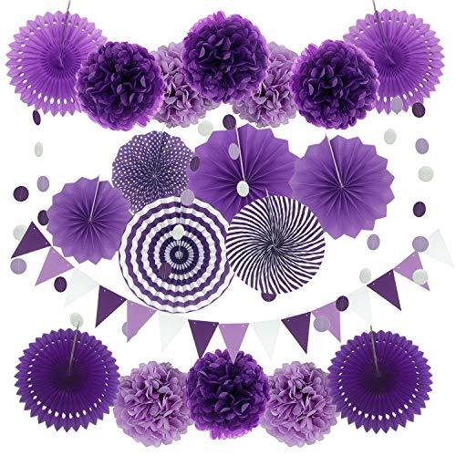 Paper Decoration 21 Pcs for Holi, Diwali, Lohri, Birthday Parties, Wedding Décor, Fiesta or Mexican Party - The Party Store