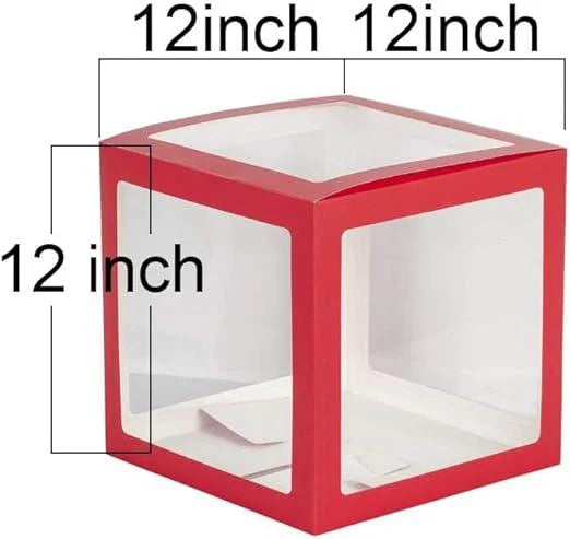 Red LOVE Balloon Cube Boxes - Party Decor | Party Supplies
