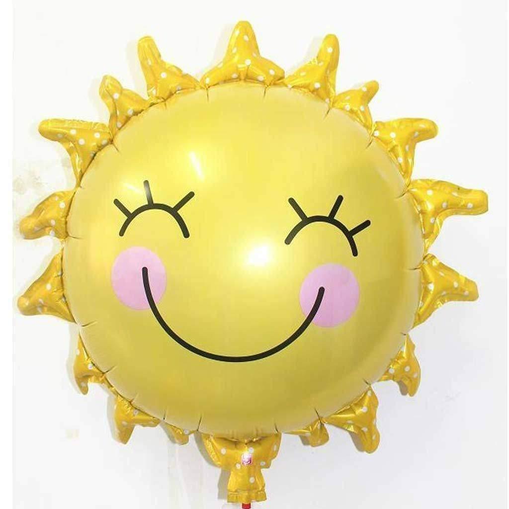 Happy Smile Face Sun Foil Balloons Tropical Hawaiian Beach Party (Pack of 1) - The Party Store