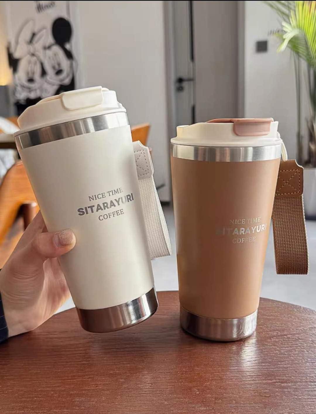 Stainless Steel Coffee Sipper Bottle | Hot &amp; Cold Beverage Thermos - 580ML - The Party Store