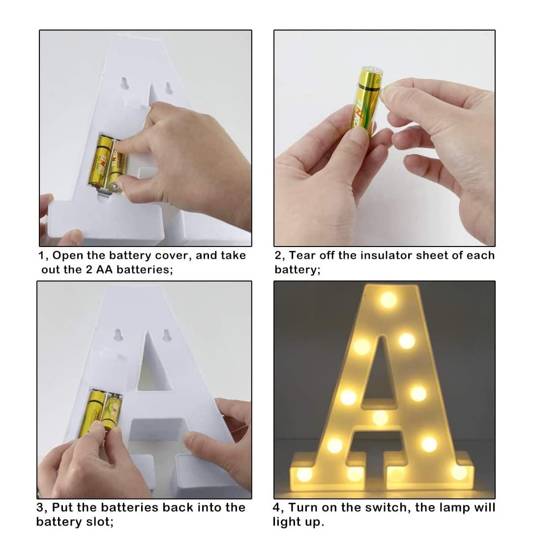 Alphabet Shaped Led Light - Esthetic Decorations - The Party Store