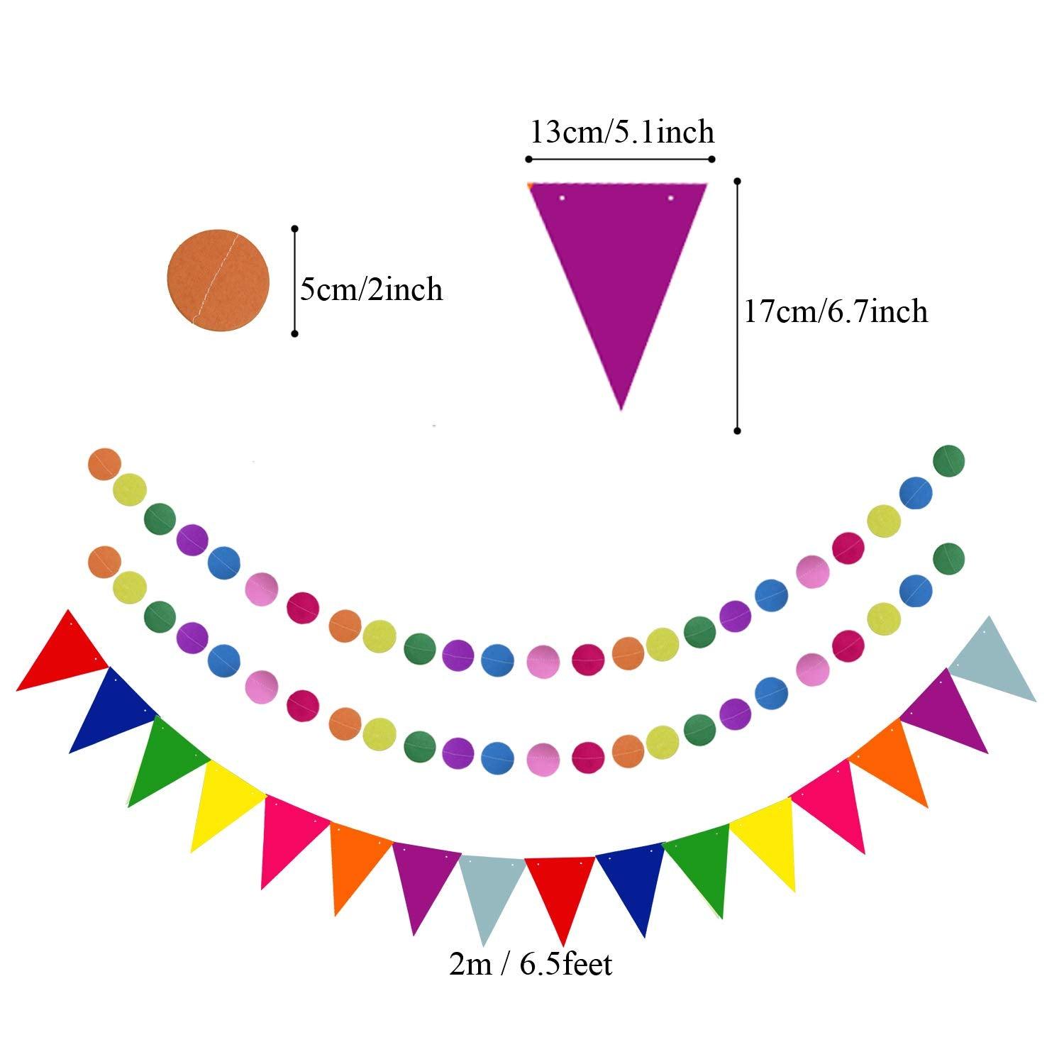 Paper Decoration 21 Pcs for Holi, Diwali, Lohri, Birthday Parties, Wedding Décor, Fiesta or Mexican Party - The Party Store