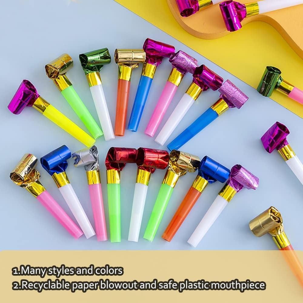 Party Horns Noisemakers Hooters Blowouts for Kids Party (Pack of 10) - The Party Store