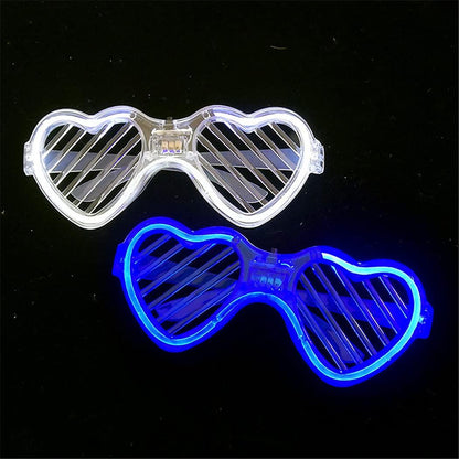 Heart Shaped Light up Glasses Favor Glow Unisex Glowing for Boys &amp; Girls - The Party Store