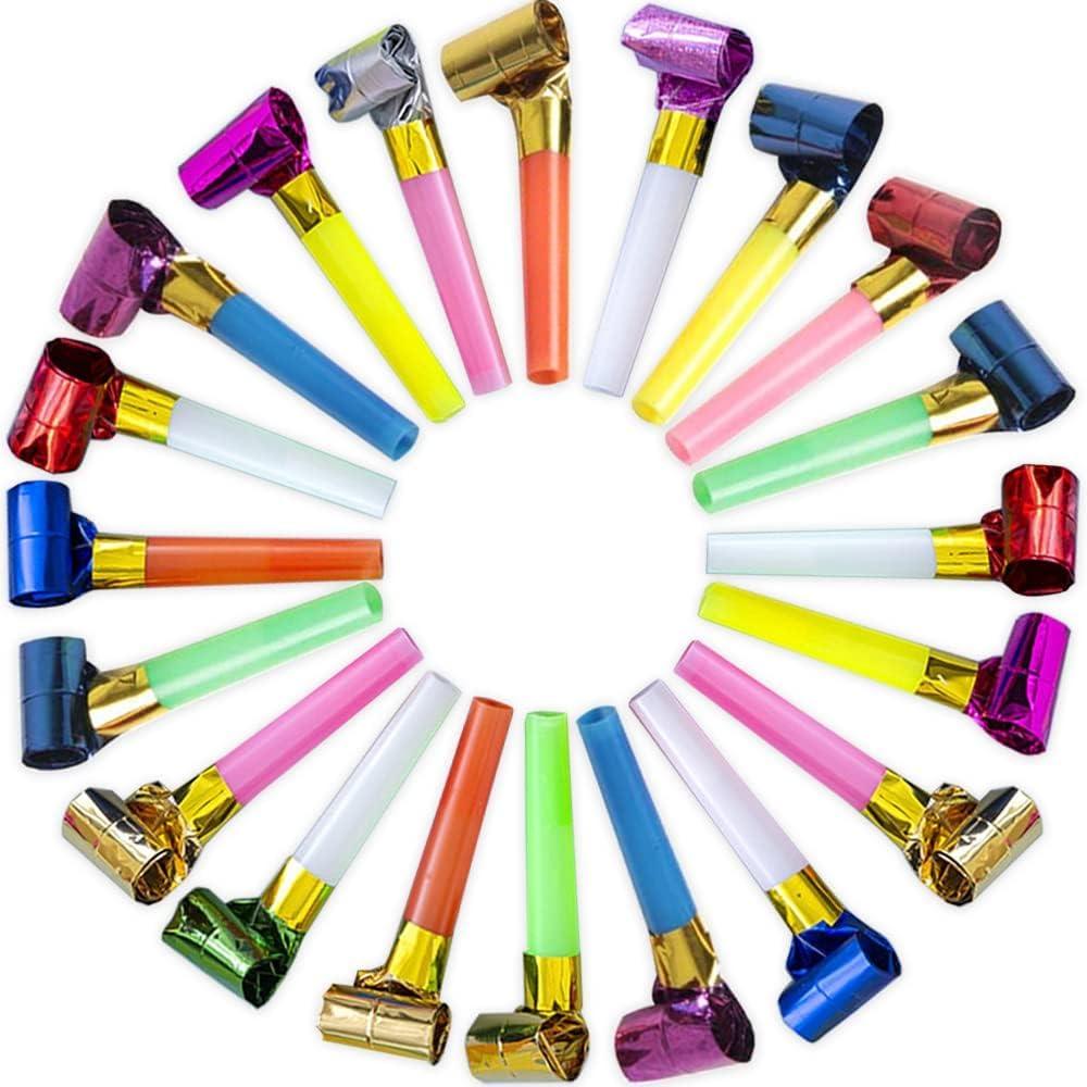 Party Horns Noisemakers Hooters Blowouts for Kids Party (Pack of 10) - The Party Store