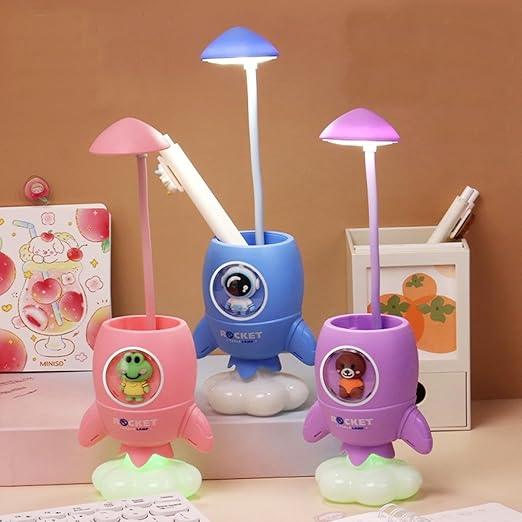 Kids 3 in 1 Table lamp with Pen Holder and Mobile Stand - Multipurpose LED Lamp with Color Changing Mode - The Party Store